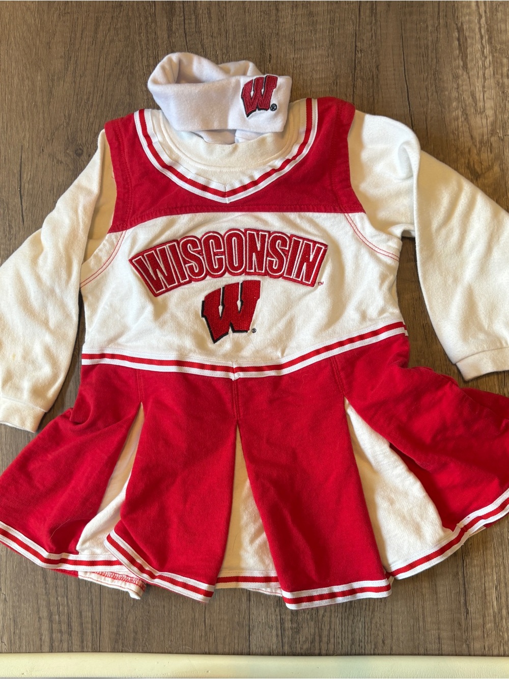 Vintage 2000s Y2K Adidas Wisconsin Badgers Toddler Girl Cheerleader Outfit 3T
